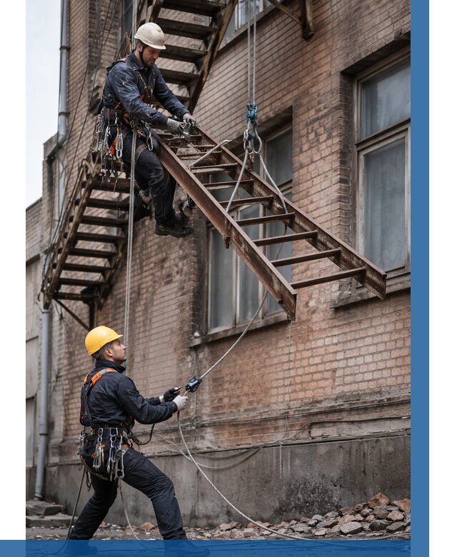 Демонтаж пожарной лестницы в Павловском Посаде от 12194 р. | ВЫСОТНИК-Пвл