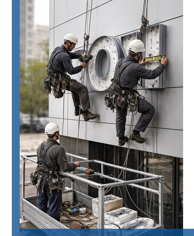 Профессиональный монтаж световых букв в Павловском Посаде под ключ