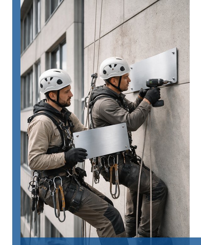 Монтаж табличек и указателей в Павловском Посаде для зданий и сооружений