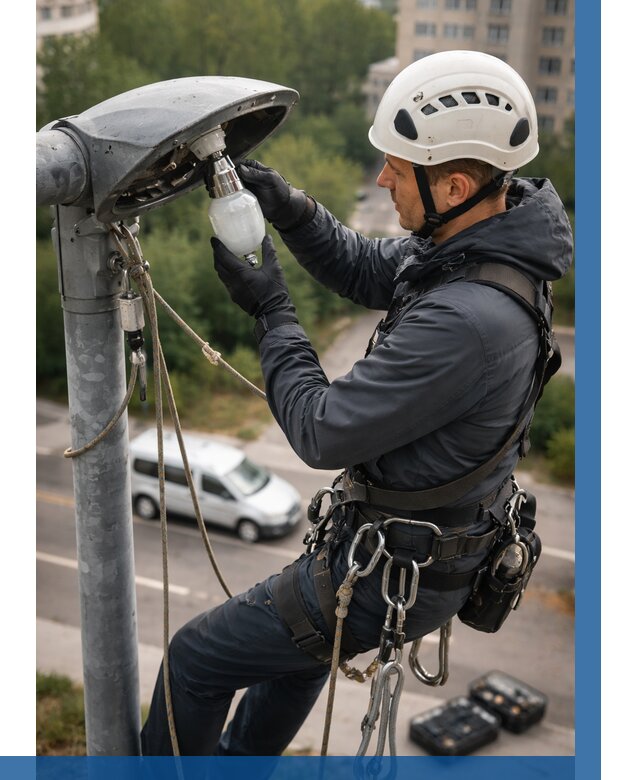 Замена ламп на высоте в Павловском Посаде от 2541 р. | ВЫСОТНИК-Пвл