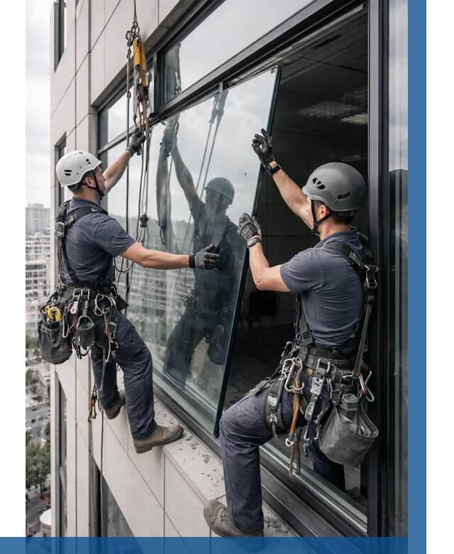 Замена стеклопакетов на высоте в Павловском Посаде от 5589 р. | ВЫСОТНИК-Пвл