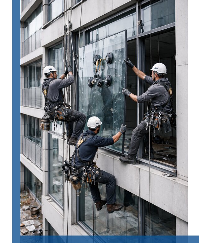 Фасадное остекление и монтаж витражей зданий в Павловском Посаде под ключ