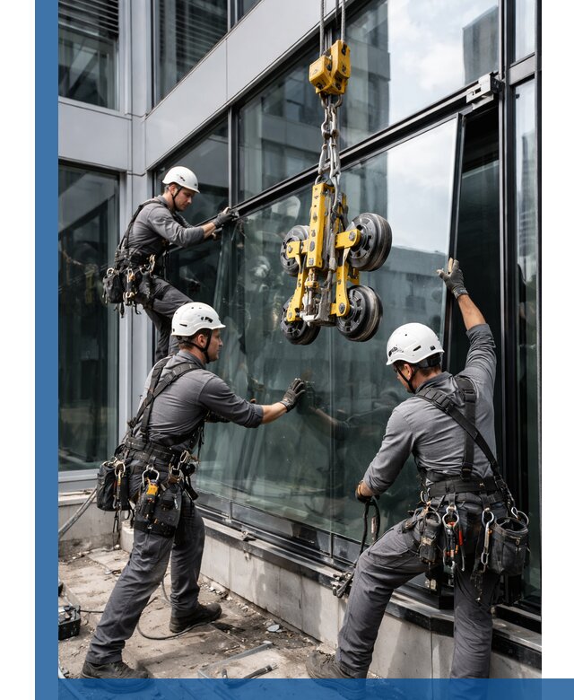 Структурное остекление фасадов в Павловском Посаде монтаж и обслуживание