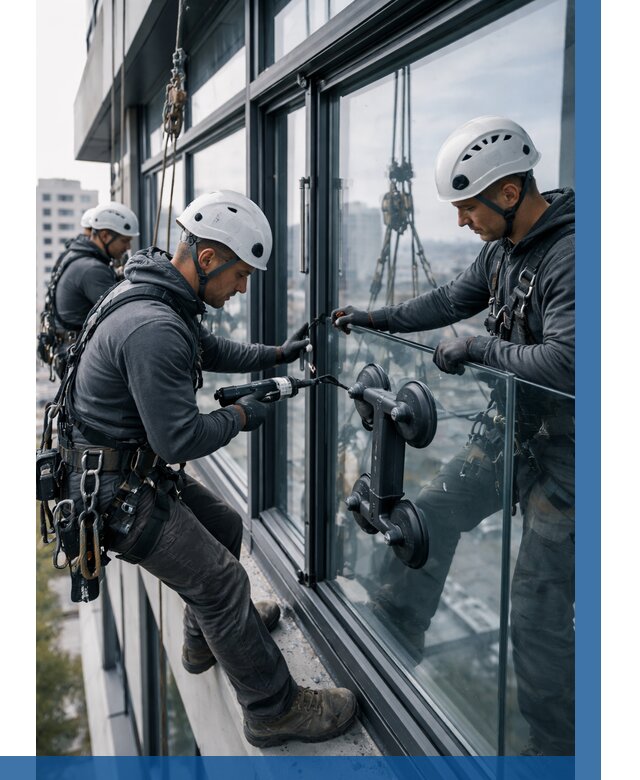 Витражное остекление зданий в Павловском Посаде от 3557 р. | ВЫСОТНИК-Пвл