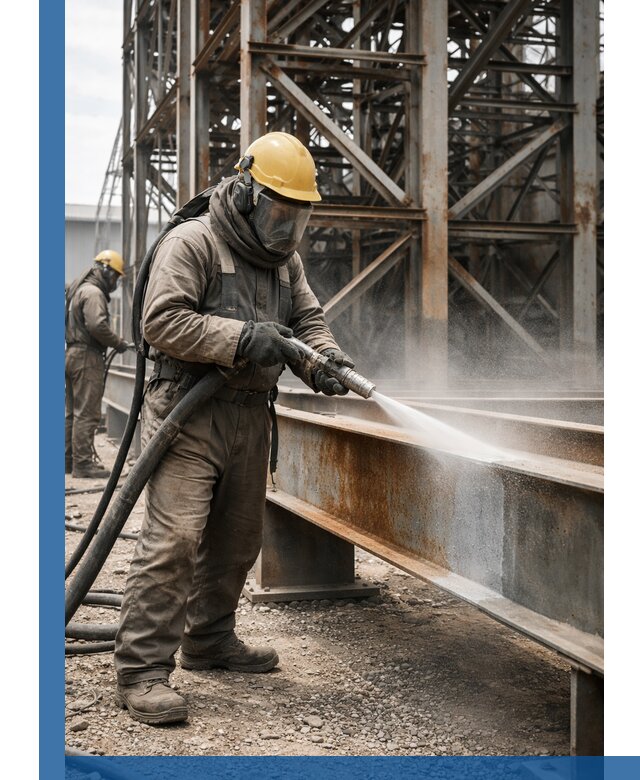 Пескоструйная очистка металлоконструкций в Павловском Посаде промышленная