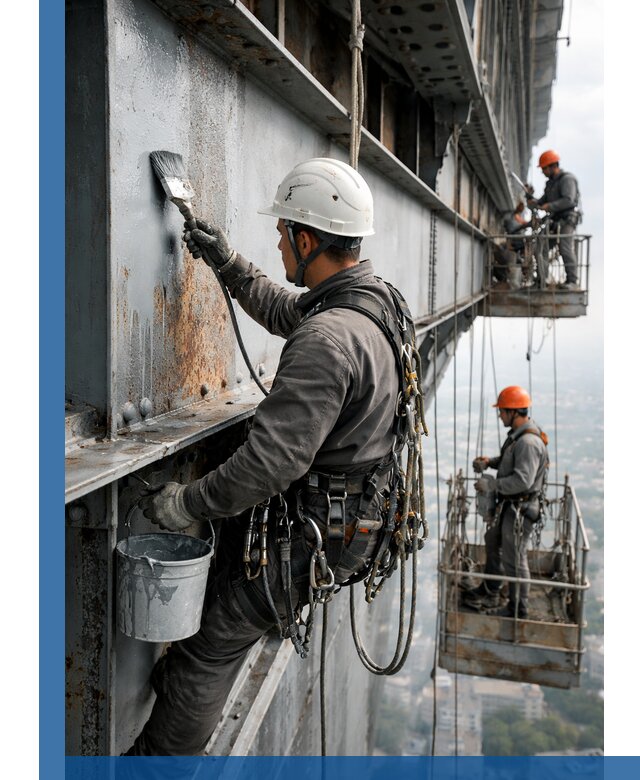 Покраска металлоконструкций на высоте в Павловском Посаде профессионально