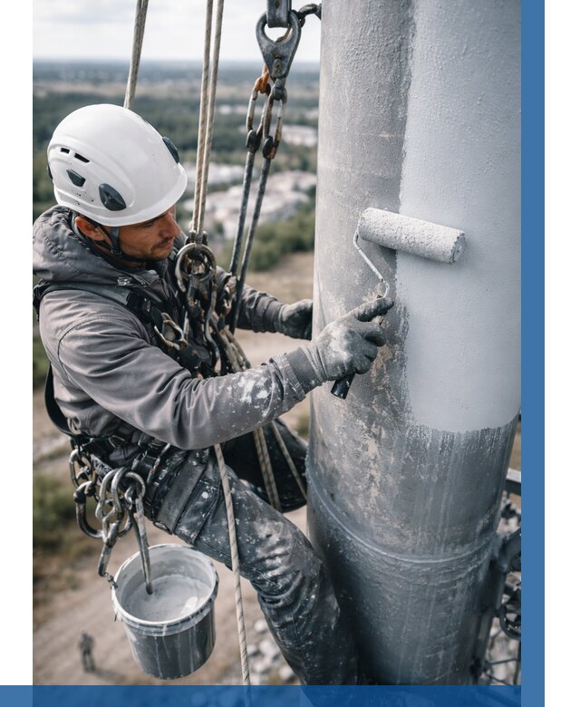 Покраска мачт связи под ключ в Павловском Посаде от 864 р. | ВЫСОТНИК-Пвл