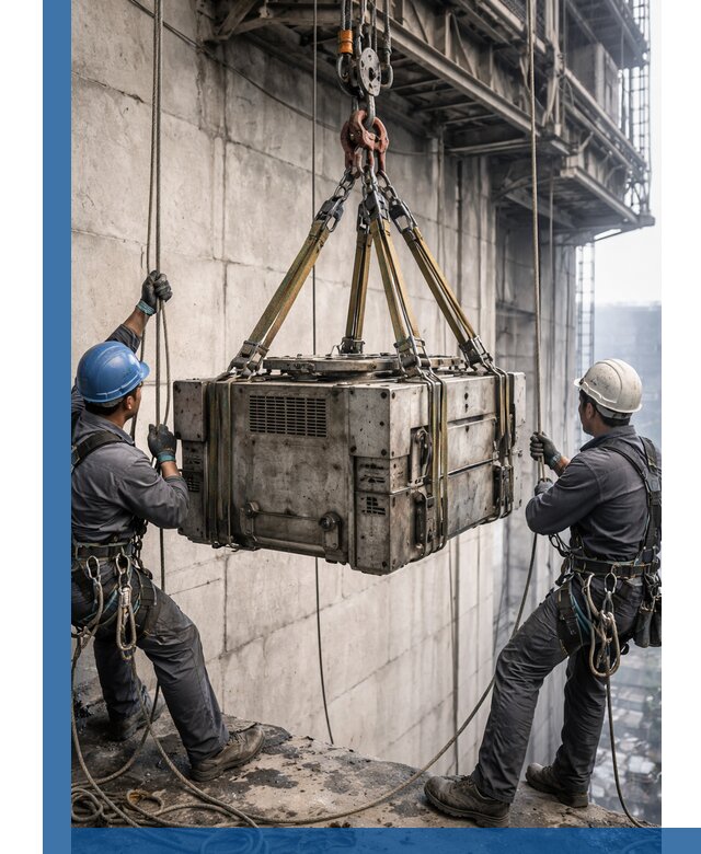 Такелажные работы на высоте, подъем и монтаж грузов в Павловском Посаде