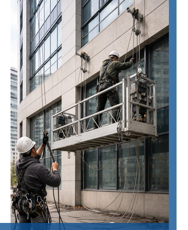 Монтаж и подъем фасадной люльки в Павловском Посаде от 12194 р. | ВЫСОТНИК-Пвл