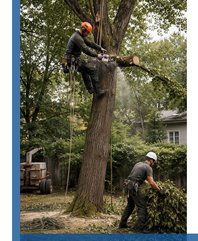 Кронирование деревьев в Павловском Посаде, безопасная высотная обрезка