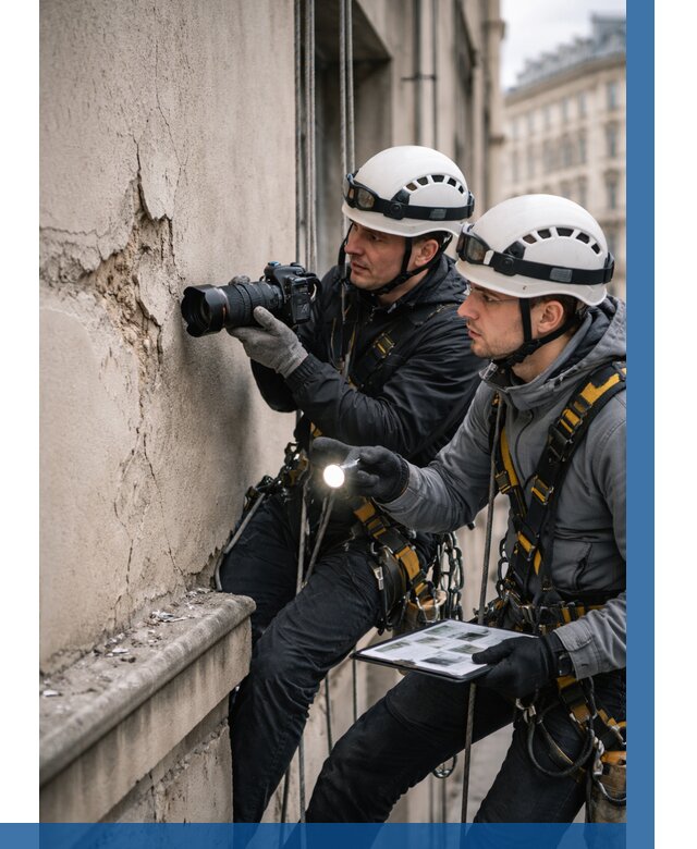 Фотофиксация дефектов фасада в Павловском Посаде от 4573 р. | ВЫСОТНИК-Пвл