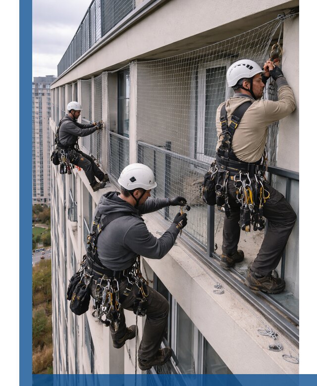 Профессиональный монтаж защитной сетки от птиц в Павловском Посаде