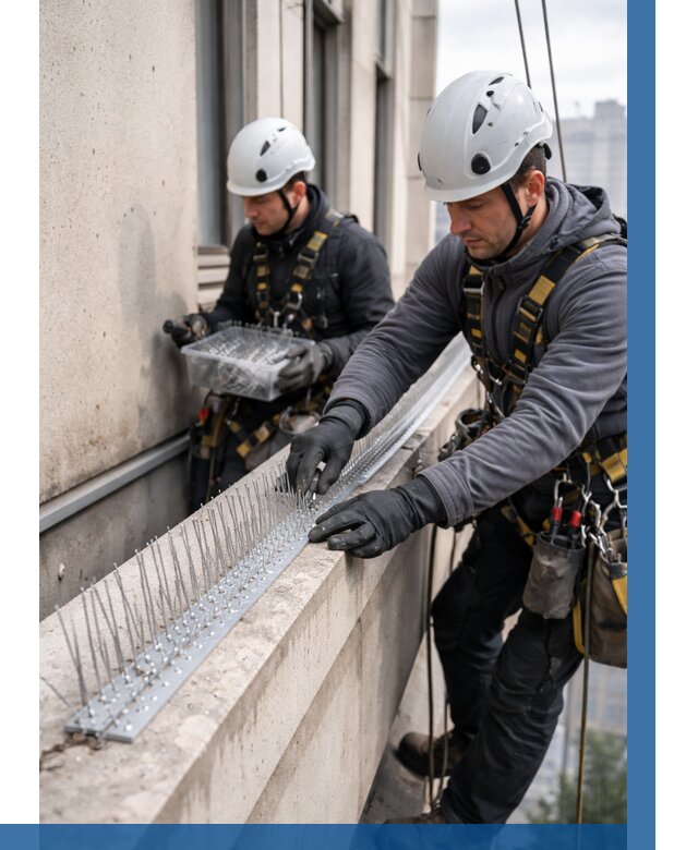 Установка шипов от птиц в Павловском Посаде от 864 р. | ВЫСОТНИК-Пвл